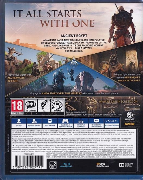 Assassins Creed - Origin - PS4 (A Grade) (Genbrug)